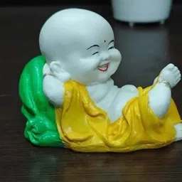 aneeket enterprises Baby monk Decorative Showpiece - 7 cm image 4