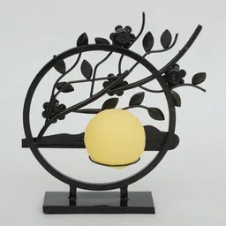 toughcrafts Beautiful Sunset under tree with Glowing ball metal table decor image 5