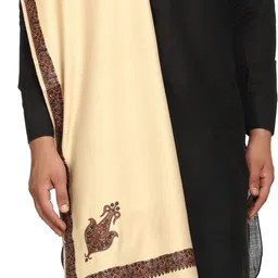 Kashmiri queen Wool Embroidered Men Shawl-image-2