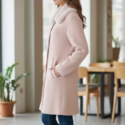 stutakriti woolen Solid Coat For Women image 3