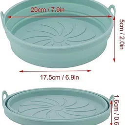 tanlesa pack of 1 foldable non-stick baking tray, reuseable airfryer liner, baking pot Airfryer Tray image 3