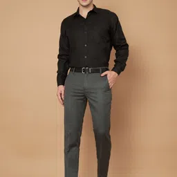 cyphus Men Slim Fit Light Green Viscose Rayon Trousers image 4