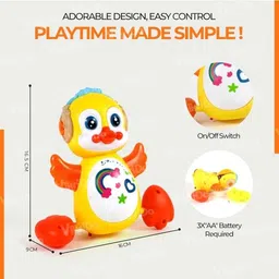 rachna enterprise Musical Duck Toy for Kids with Lights and Sound Animal Dancing Toy for Toddlers image 2