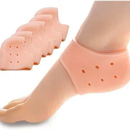 dhara creation Silicone Gel Heel Socks for Swelling and Pain Relief Heel Support image 2