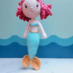 craftkari Princess Mermaid crochet toy - 40 cm image 3