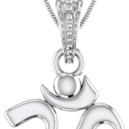 akshat sapphire Sterling Silver (92.5% purity) Om Pendant for Men & Women Pure Silver Locket for Good Health & Wealth,Gift for Friends Sterling Silver Pendant-picture-5