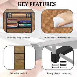 raxon world Collasible Wardrobe Carbon Steel Collapsible Wardrobe image 2