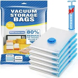 zx 2S, 2M & 1 L Size Vacuum Storage Bag Space Saver Bags With PUMP Travel Storage Vacuum Bags-picture-19