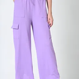 jaswantgupta Women Solid Purple Track Pants-picture-28