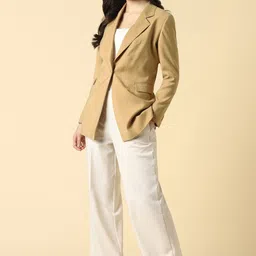 allen solly Women Solid Single Breasted Formal Blazer image 2