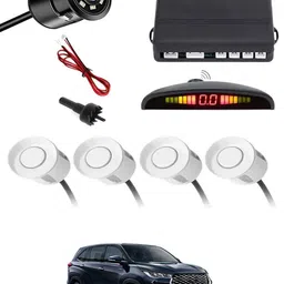 zplus Car Parking Sensors - Set of 4 with Reverse Parking Camera (White)-154 Safety of Passengers/Car One Alarm Kit-2139 Parking Sensor-picture-27