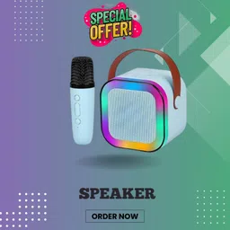 Sterling Bazaar 10W Bluetooth Speaker Wireless Karaoke Mic Speaker with RGB Light speakersWE21 10 W Bluetooth Home Audio Speaker-picture-18
