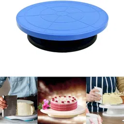 yakaawa Cake Stand Revolving Decorating Turntable Easy Rotate Cake Stand Plastic Cake Server image 2