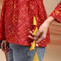 youthnic Party Regular Sleeves Printed Women Brown Top image 4