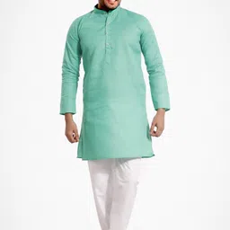welcy Men Cotton Blend Kurta Pyjama Set image 3