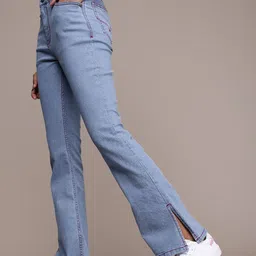 roadster Women Boot-Leg High Rise Blue Jeans image 1