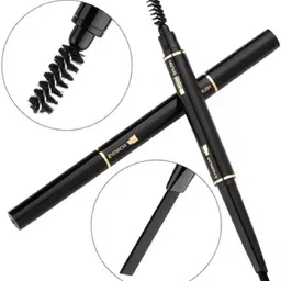 gulglow99 Eyebrow Pencil 2 in 1 Dual Function Eye Brow Filling Pencil with Brush Black image 2