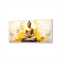 nestroots Canvas Framed Buddha on Vibrant Wall Painting image 3