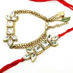 Bhaiya Bhabhi 31 Kundan Chawal Roli Pack, Rakhi, BraceletSet-image-1