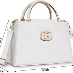 svemir White, Gold Women Sling Bag Women Bags Handbags for Women Ladies Bag Purse for Women Stylish Bag for Women image 2