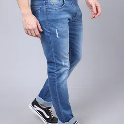 cantabil Men Regular Mid Rise Blue Jeans image 4