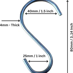 anantr A Smart Design Large Premium S-Hooks with Rubber Gripped Finish Hook 0 image 5