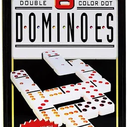 rvm toys 28 Pieces Double Six Color Dot Dominoes Set with Metal Dominos Game Tin Case Match & Educational Block Toy Board Game Accessories-picture-16