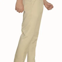 kundan Men Regular Fit Beige Polycotton Trousers image 4