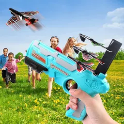 rsa enterprises Airplanes Catapult Aircraft Pistol Shooting Machine Toy Gun Air Battle image 3