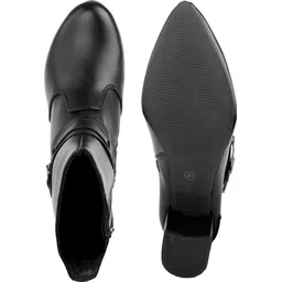 bxxy Smart Look High Ankle Zipper Boots for Women with Trendiest Buckle Closure Slip On For Women image 3