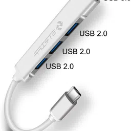 STRIFF Type-C USB Hub 4-Port Adapter USB 3.0&2.0, 5000Mbps Data Transfer(Silver) USB Adapter image 3