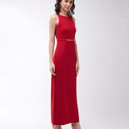 miss chase Women Bodycon Red Midi/Calf Length Dress image 2