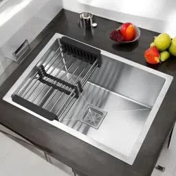 spunk 24x18x10 Kitchen Sink Single Bowl, 24 Inch, SS304, 16-Gauge Stainless Steel Sink SKS2418 | HANDMADE KITCHEN SINK | 24X18X10 Vessel Sink-picture-14