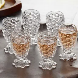 varyon (Pack of 6) Gifts & Decor Crystal Clear Pineapple Shaped Juice, Drinking Glass Set of 6 Glass Set Water/Juice Glass-picture-16