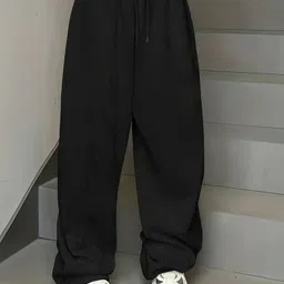 dockstreet Women Solid Black Track Pants-picture-10