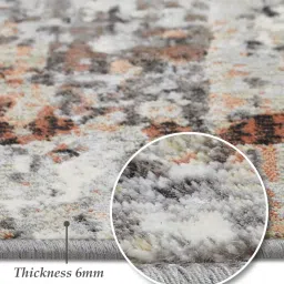 obsessions Rust and Cream Abstract 5x7 Feet Machine Made Carpet image 3