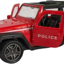 signal mart Die Cast Thar Police Jeep Multicolor for kids-picture-19