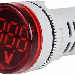 robin teper Volt Metar 0005 LED Digital Display Gauge Volt Digital,Voltage Meter Indicator,Signal Lamp,Voltmeter Lights Tester Combo Measuring Range 60-500V AC, 22 mm (Red) Digital Voltage Tester-picture-43