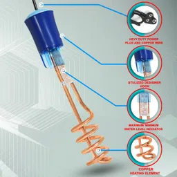 hill mount Submersible HMIH 012 Instant Heat Copper 2000 W Shock Proof Immersion Heater Rod image 4