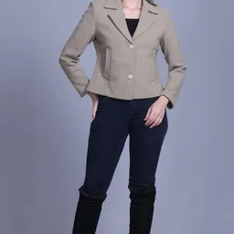 areemas Suede Solid Coat For Women image 2