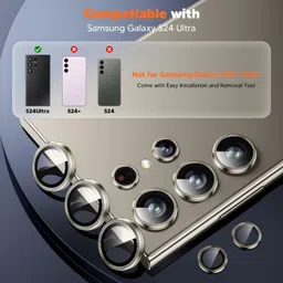 CASELIA Back Camera Lens Ring Guard Protector for Samsung Galaxy S24 Ultra 5G image 2