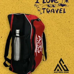 axg new goal 60 L Hand Duffel Bag - 60L Heavy Duty Duffel cum Backpack with bottle holder and 1 extra pocket - Multicolor - Large Capacity image 2