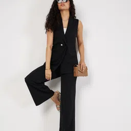 sassafras Women Solid Single Breasted Casual Blazer image 2