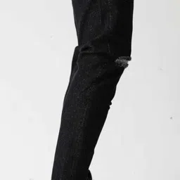 crishtaliyo Men Slim Mid Rise Black Jeans image 3