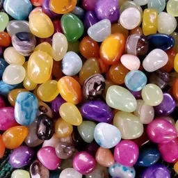 ercole Colored Stones Pebbles For Aquarium Vase Home Garden Outdoor Art n Craft ER79 Polished, Regular Angular, Asymmetrical, Round Onyx Pebbles-picture-19