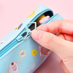 wolpin Stationery Bag Solid Transparent with Blue Tint Art Polypropylene Pencil Box image 5