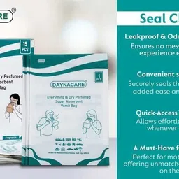 daynacare Vomit disposable polythene bag/ 1000ml / Lemon fragrance Vomit Bag image 3