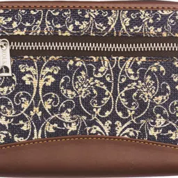 zouk Women Multicolor Jute, Artificial Leather Wallet - Regular Size image 2