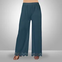 kiran impex Pack of 3 Women Straight Fit Multicolor Lycra Blend Trousers image 2