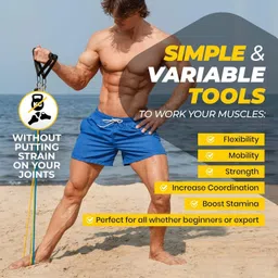 quick fit Dynamic Fitness Combo Of Countable Hand Gripper & Resistance Bands Set Fitness Accessory Kit Kit image 4